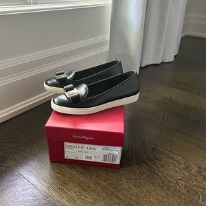 Salvatore Ferragamo black shoes.